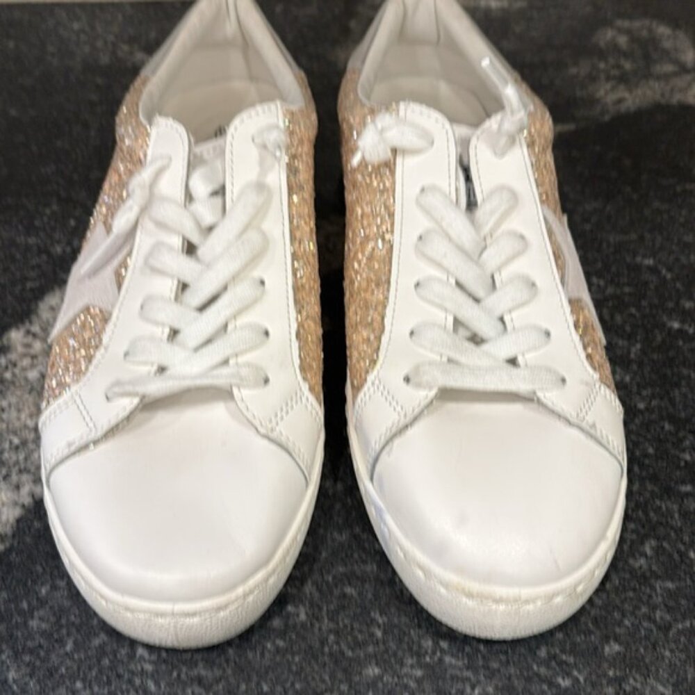 Vintage Havana White and Gold Glitter Sneakers - Picture 2 of 11